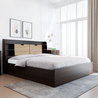 Riva King Bed With Storage (Wenge)