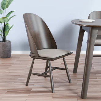 Black Hardwood Dining Chair