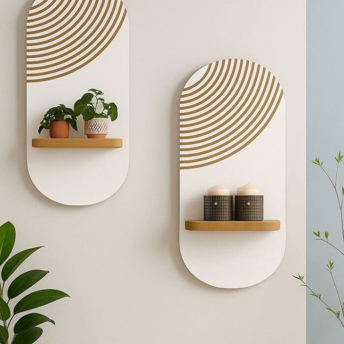 Boho Arch Rainbow Wall Shelf Set